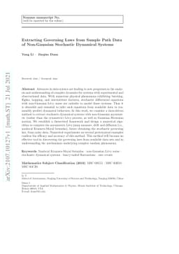 Extracting Governing Laws from Sample Path Data of Non-Gaussian
  Stochastic Dynamical Systems