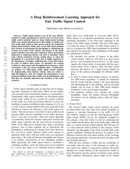 A Deep Reinforcement Learning Approach for Fair Traffic Signal Control