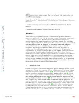 3D fluorescence microscopy data synthesis for segmentation and
  benchmarking