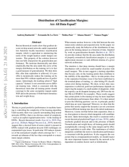 Distribution of Classification Margins: Are All Data Equal?