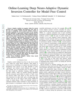Online-Learning Deep Neuro-Adaptive Dynamic Inversion Controller for
  Model Free Control