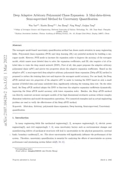 Deep Adaptive Arbitrary Polynomial Chaos Expansion: A Mini-data-driven
  Semi-supervised Method for Uncertainty Quantification