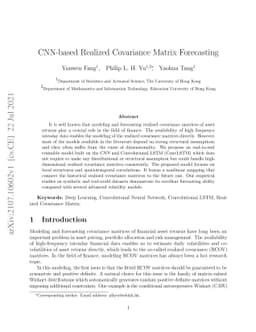 CNN-based Realized Covariance Matrix Forecasting