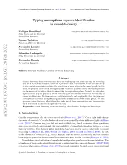 Typing assumptions improve identification in causal discovery