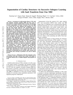 Segmentation of Cardiac Structures via Successive Subspace Learning with
  Saab Transform from Cine MRI