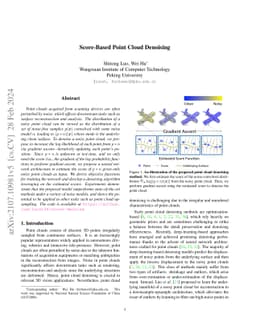 Score-Based Point Cloud Denoising