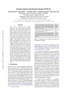Emotion analysis and detection during COVID-19