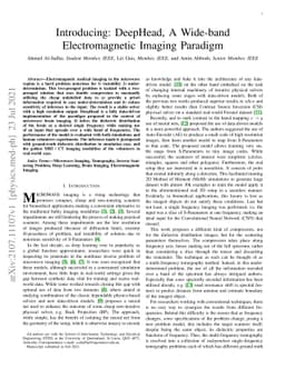Introducing: DeepHead, Wide-band Electromagnetic Imaging Paradigm
