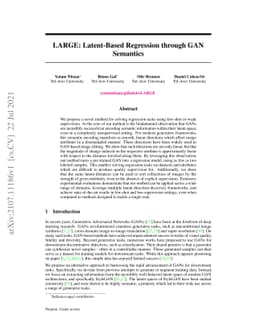 LARGE: Latent-Based Regression through GAN Semantics