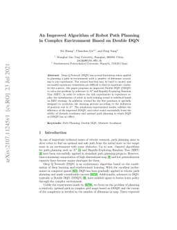 An Improved Algorithm of Robot Path Planning in Complex Environment
  Based on Double DQN