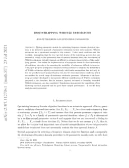 Bootstrapping Whittle Estimators