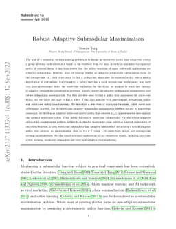 Robust Adaptive Submodular Maximization