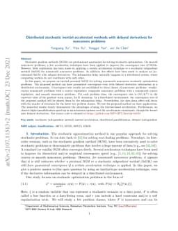 Distributed stochastic inertial-accelerated methods with delayed
  derivatives for nonconvex problems