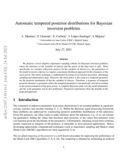 Automatic tempered posterior distributions for Bayesian inversion
  problems