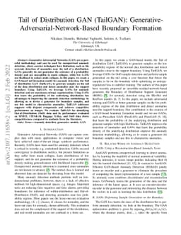Tail of Distribution GAN (TailGAN): Generative-Adversarial-Network-Based
  Boundary Formation