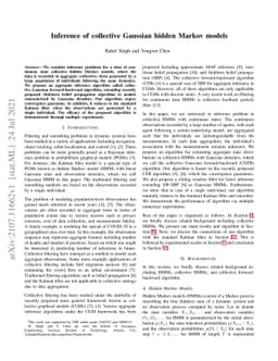 Inference of collective Gaussian hidden Markov models