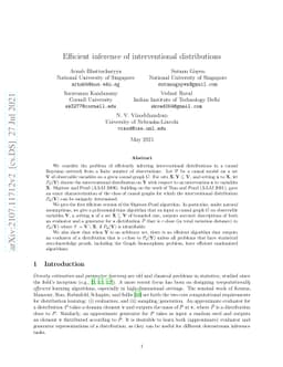Efficient inference of interventional distributions