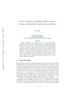 Power of human-algorithm collaboration in solving combinatorial
  optimization problems