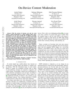 On-Device Content Moderation