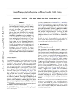 Graph Representation Learning on Tissue-Specific Multi-Omics