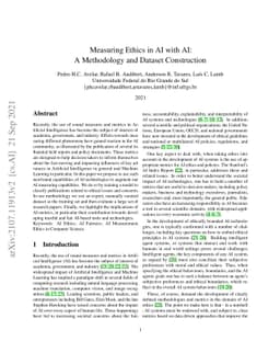 Measuring Ethics in AI with AI: A Methodology and Dataset Construction