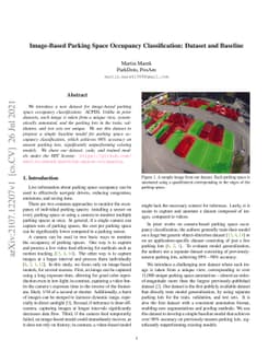Image-Based Parking Space Occupancy Classification: Dataset and Baseline