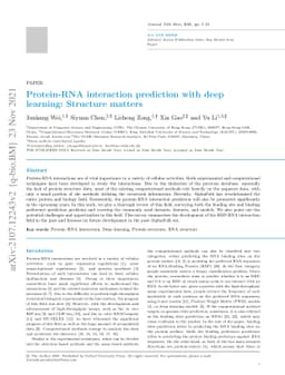Protein-RNA interaction prediction with deep learning: Structure matters