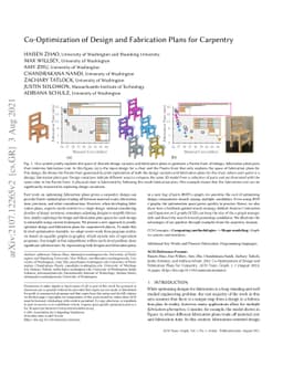Co-Optimization of Design and Fabrication Plans for Carpentry