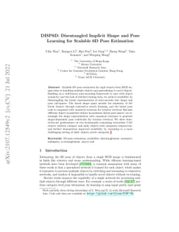 DISP6D: Disentangled Implicit Shape and Pose Learning for Scalable 6D
  Pose Estimation