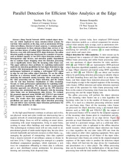 Parallel Detection for Efficient Video Analytics at the Edge