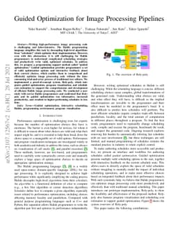 Guided Optimization for Image Processing Pipelines