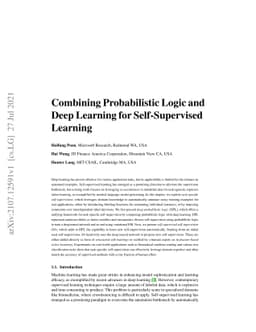 Combining Probabilistic Logic and Deep Learning for Self-Supervised
  Learning