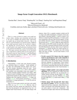 Image Scene Graph Generation (SGG) Benchmark