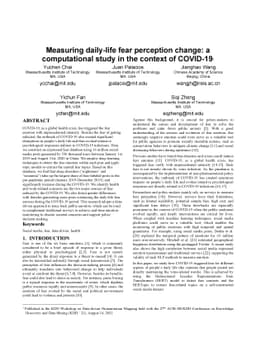 Measuring daily-life fear perception change: a computational study in
  the context of COVID-19