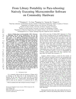 From Library Portability to Para-rehosting: Natively Executing
  Microcontroller Software on Commodity Hardware