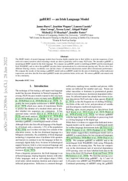 gaBERT -- an Irish Language Model