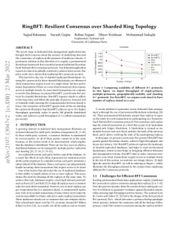 RingBFT: Resilient Consensus over Sharded Ring Topology