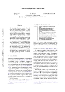 Goal-Oriented Script Construction