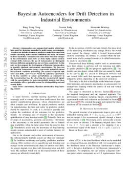 Bayesian Autoencoders for Drift Detection in Industrial Environments