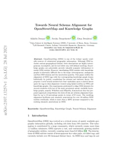 Towards Neural Schema Alignment for OpenStreetMap and Knowledge Graphs