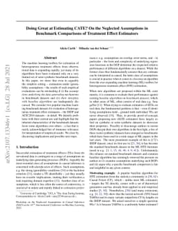 Doing Great at Estimating CATE? On the Neglected Assumptions in
  Benchmark Comparisons of Treatment Effect Estimators