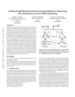 A Deep Graph Reinforcement Learning Model for Improving User Experience
  in Live Video Streaming