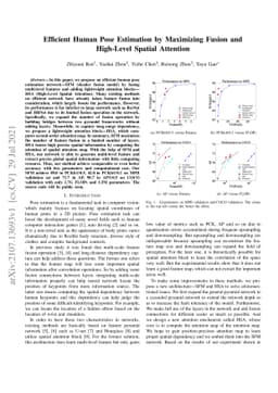 Efficient Human Pose Estimation by Maximizing Fusion and High-Level
  Spatial Attention