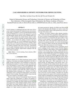Cascaded Residual Density Network for Crowd Counting