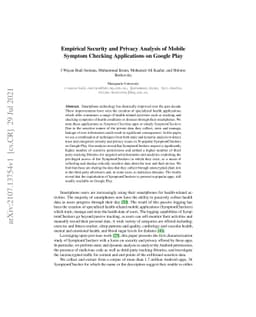 Empirical Security and Privacy Analysis of Mobile Symptom Checking
  Applications on Google Play