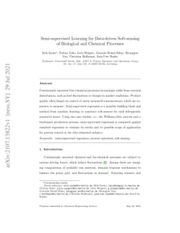 Semi-supervised Learning for Data-driven Soft-sensing of Biological and
  Chemical Processes