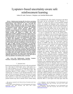Lyapunov-based uncertainty-aware safe reinforcement learning