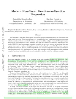 Modern Non-Linear Function-on-Function Regression