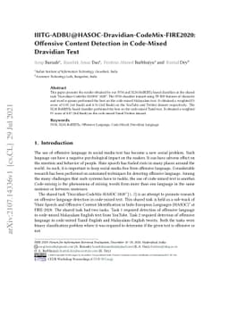 IIITG-ADBU@HASOC-Dravidian-CodeMix-FIRE2020: Offensive Content Detection
  in Code-Mixed Dravidian Text
