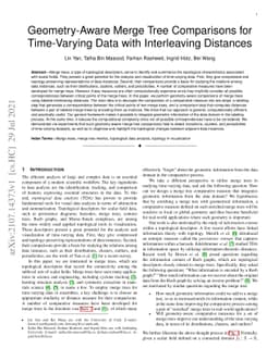 Geometry-Aware Merge Tree Comparisons for Time-Varying Data with
  Interleaving Distances